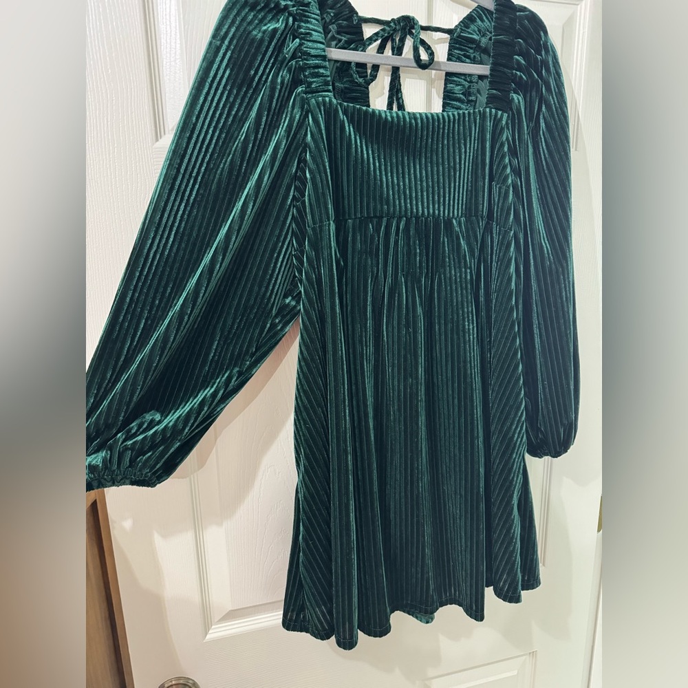 NWT Women's Merritt Velvet Babydoll Dress